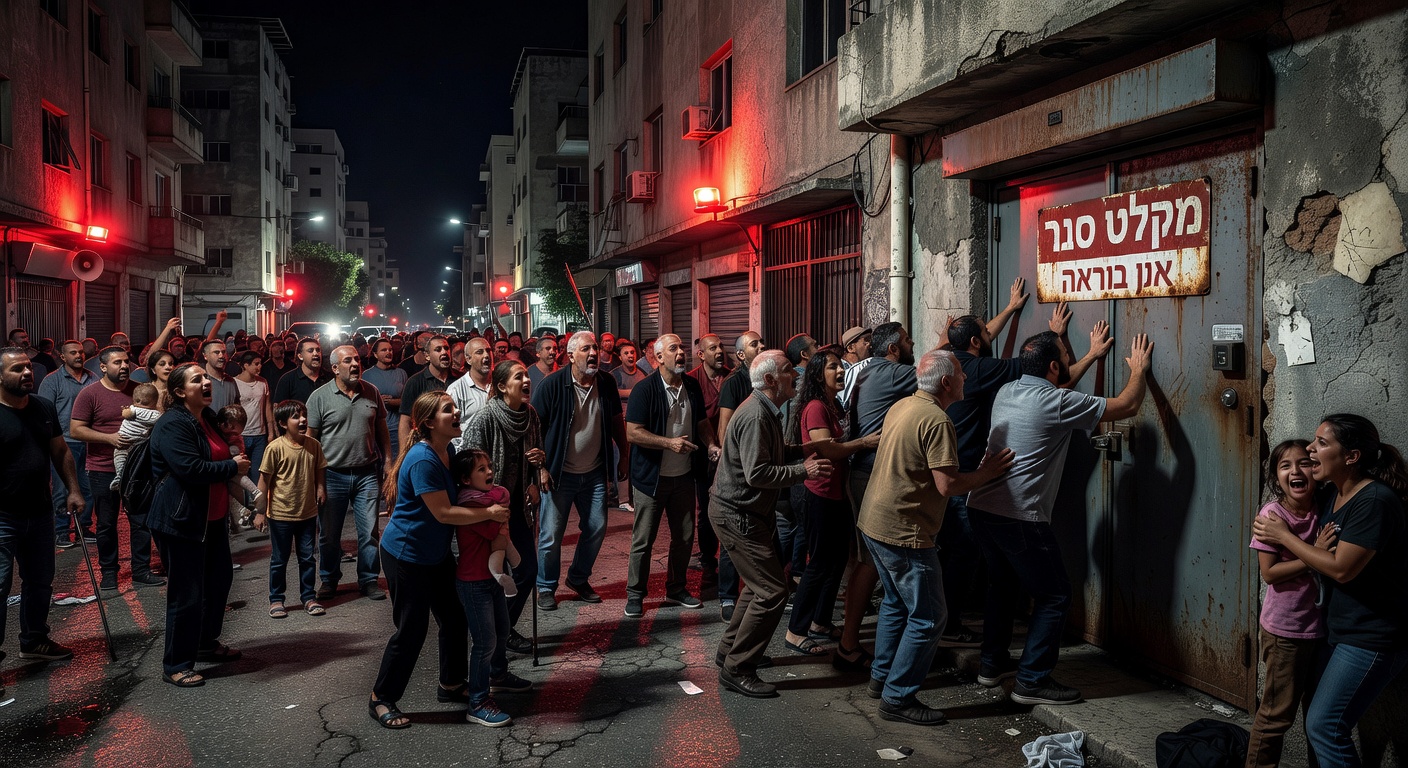 איור אזעקה ומקלט סגור שחזור ויזואלי של האירוע בזמן אזעקה