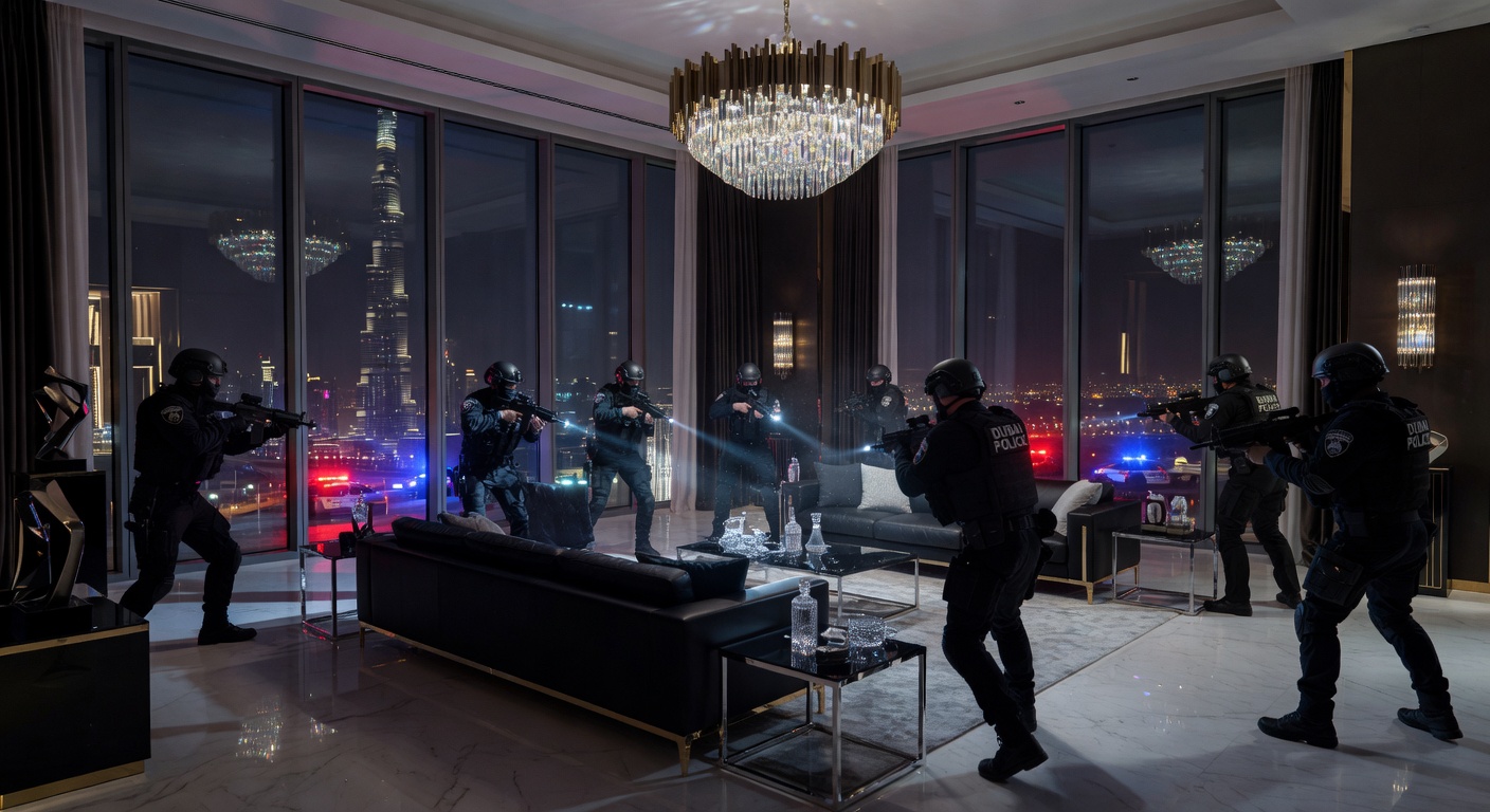 Illustration of Dubai arrest operation Artistic depiction of the joint Garda-Dubai police raid on Kinahan