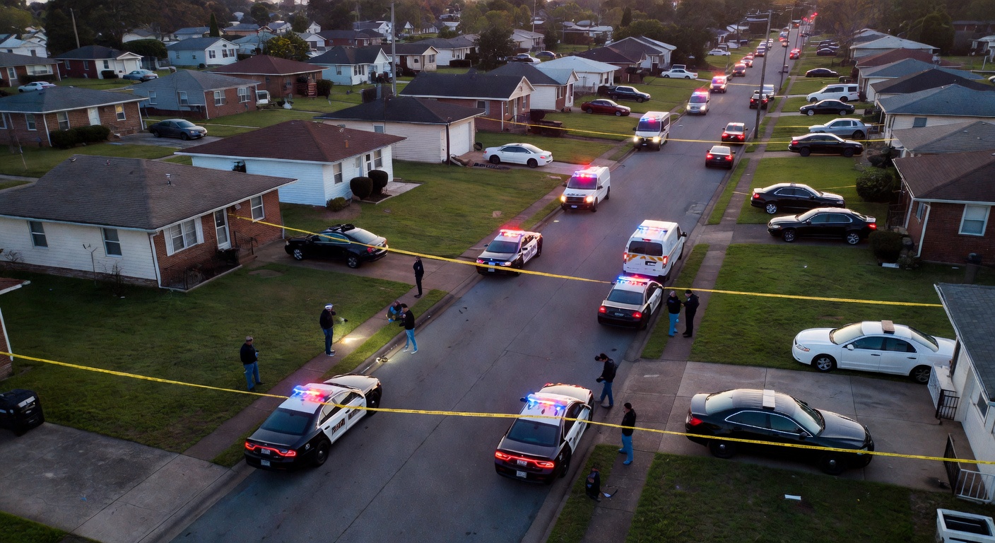 Police secure Shreveport shooting scene Authorities investigate the homes on W. 79th Street where eight children were killed on April 19 2026.