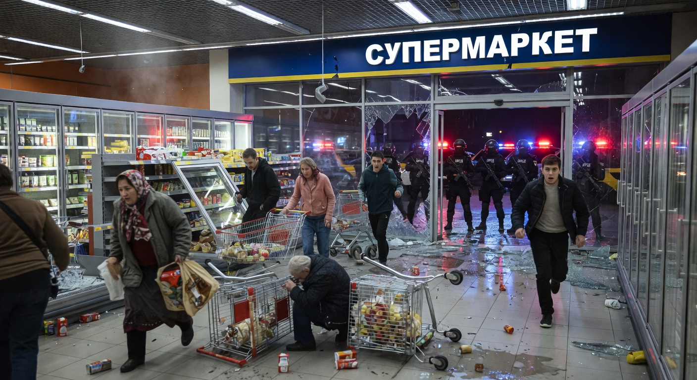 Scene of Kyiv supermarket shooting chaos Chaos erupted inside the Velmart supermarket in Kyiv