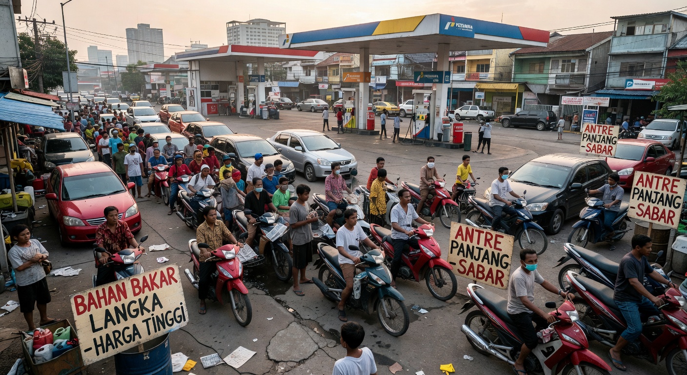 Filipinos queue for scarce fuel amid the energy crisis triggered by Iran war disruptions.