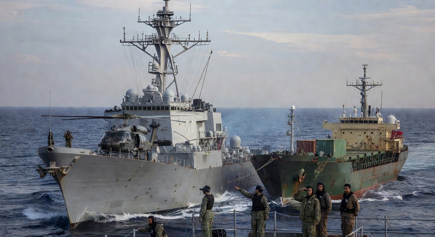 AI Generated - US Navy Seizes Iranian Ship Amid Pakistan Talks Prep