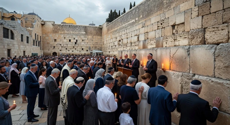 Israel Holds Memorial at Western Wall