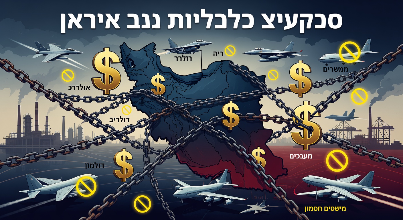 איור סנקציות על איראן סנקציות אמריקאיות חדשות מכוונות נגד תשתיות תעופה ומסחר איראניות.