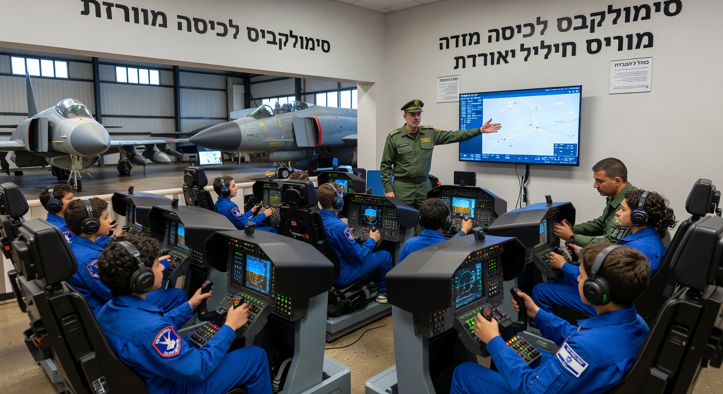 פעילות קורס טיס מזורז לילדים במוזיאון חיל האוויר. איור: יח"צ חיל האוויר