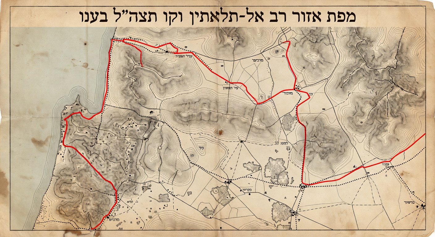 מפת הגבול הצפוני עם סימון אזורי שיגור מיקום השיגורים: רב אל-תלאתין דרומית לקו הצה"ל. איור: אתר החדשות