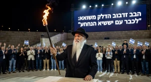 הרב זרביב הדליק משואה: 'לכבוד עם ישראל הנחוש'