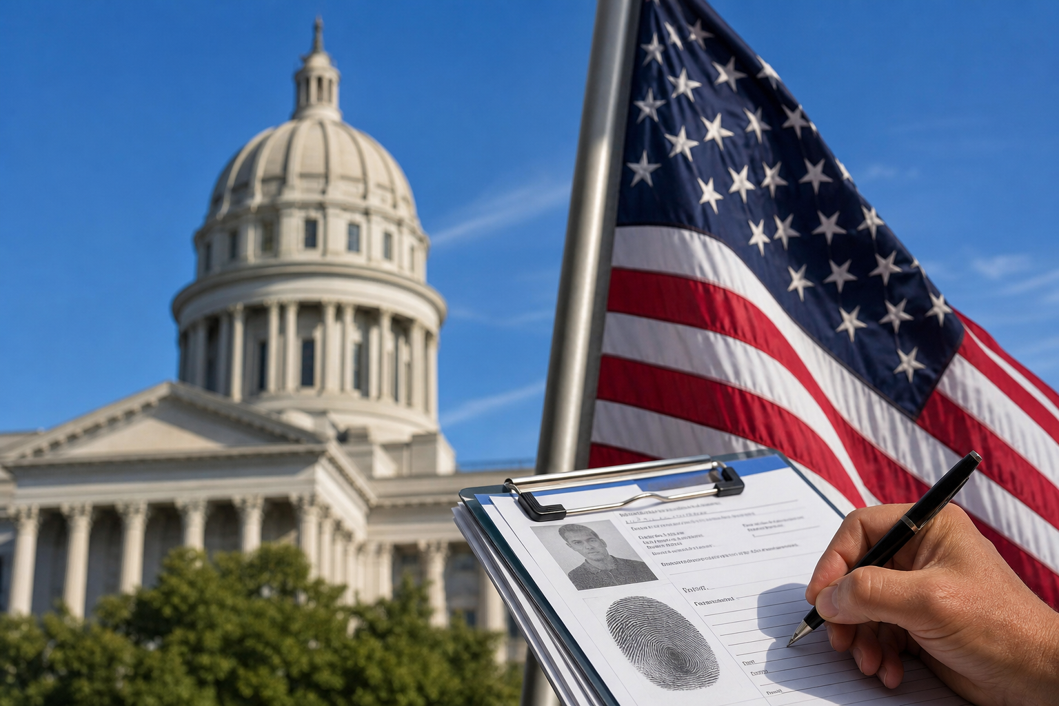 AI Generated - Red States Mandate Immigration Checks for Social Benefits
