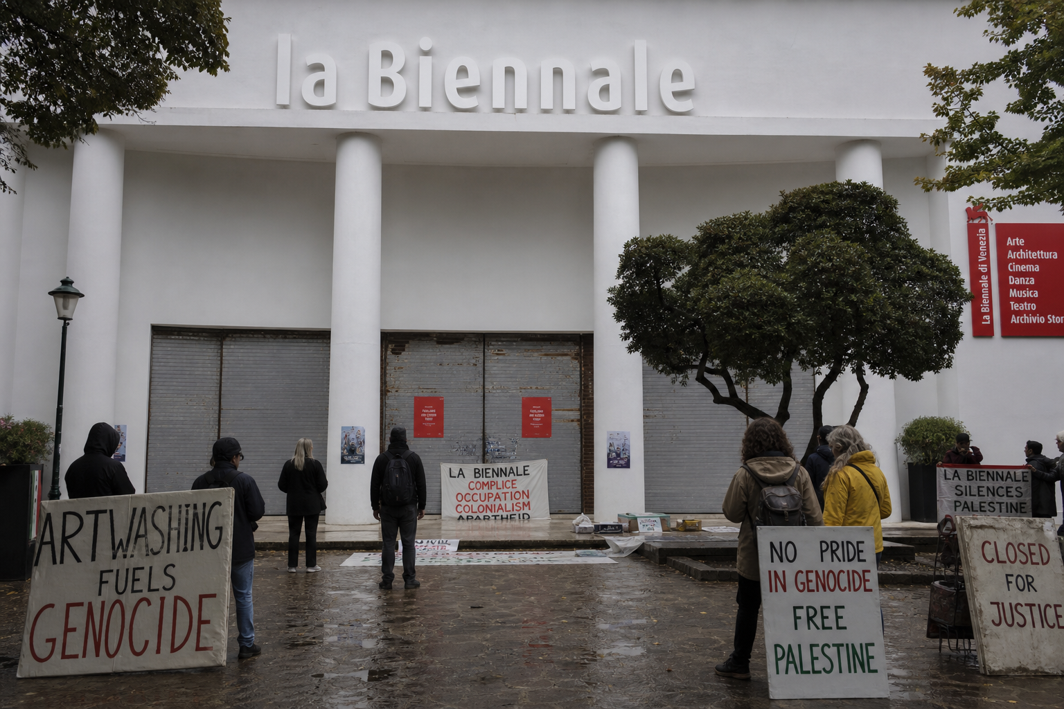 Venice Biennale protests Protesters target Israel