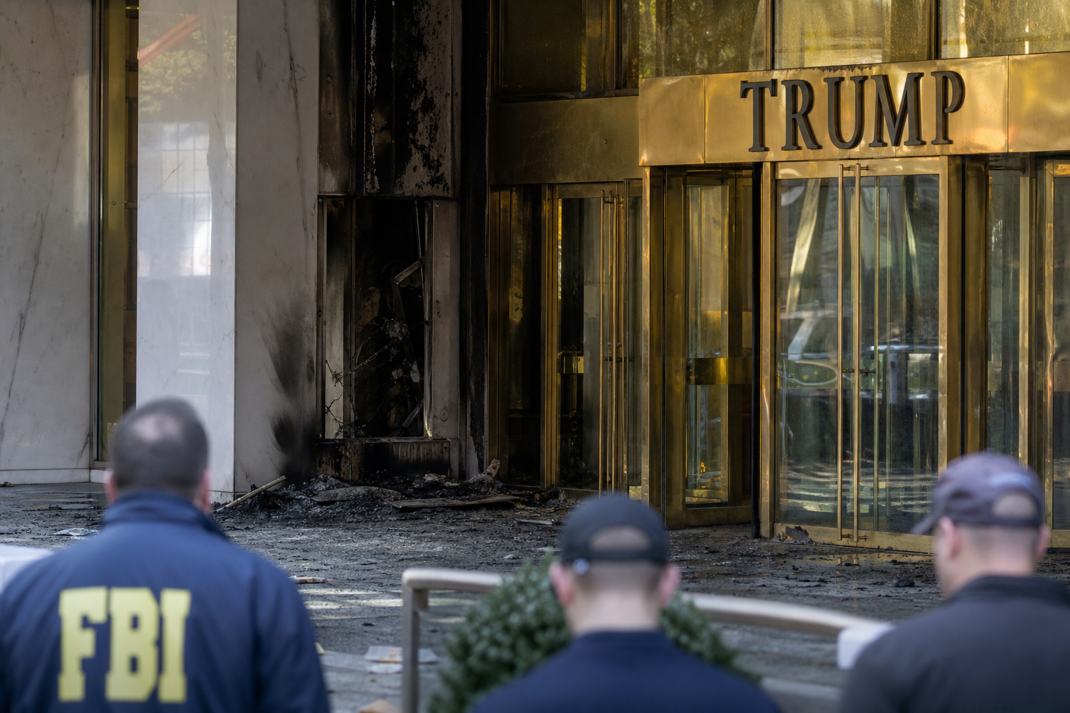 AI Generated - Arizona Man Charged After Setting Fire Outside Trump Store