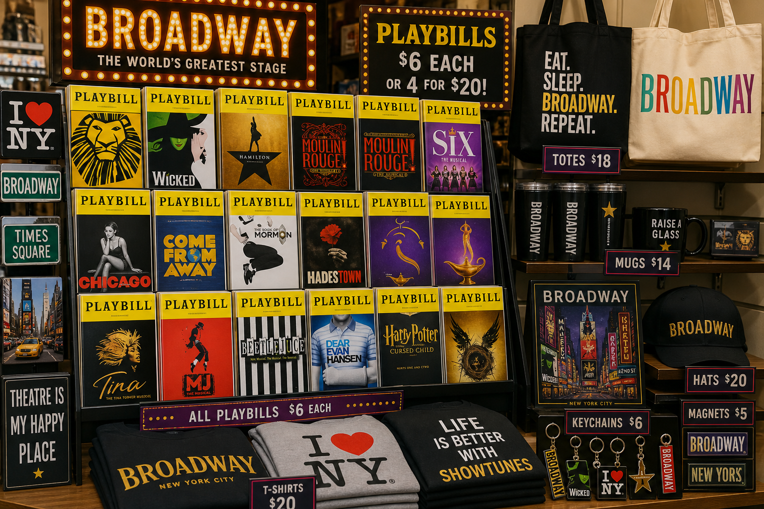 Limited edition Playbills and other items are part of the current promotion.