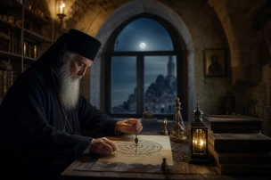 בחירת זמן לטליסמן במנזרה הירחית אל-תוראיה