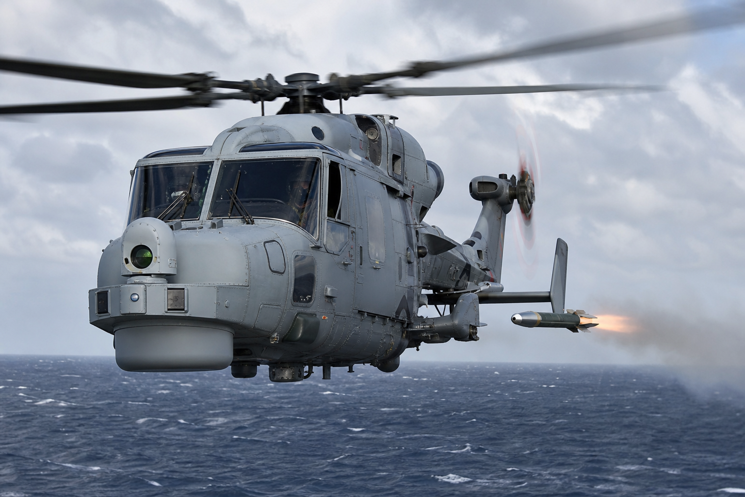 AI Generated - Martlet Missile Achieves FOC on Wildcat Helicopters