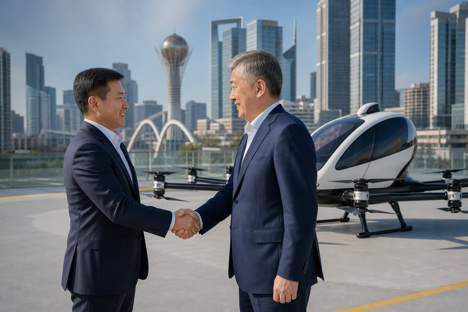 AI Generated - A2Z Drone Delivery Partners with Alatau on Kazakhstan UAM Project