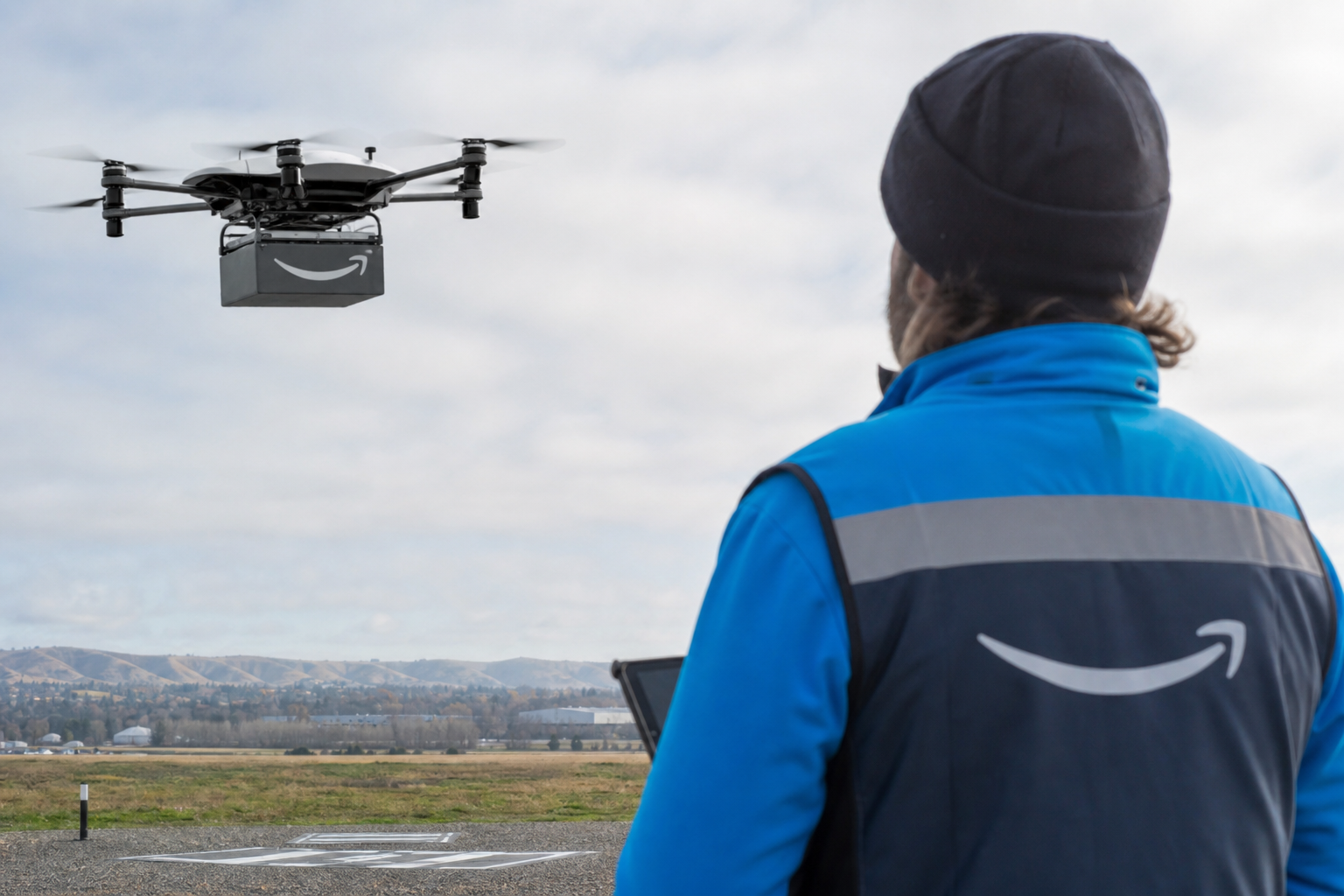 AI Generated - Nampa Reviews Amazon Drone Delivery Hub Proposal