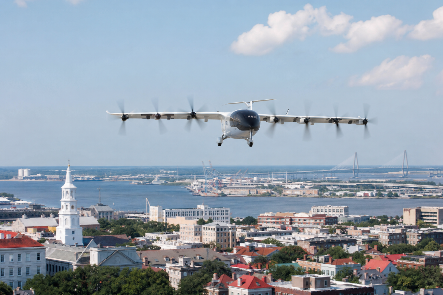 AI Generated - Electra EL2 Completes First Urban Ultra-Short Flight in Charleston