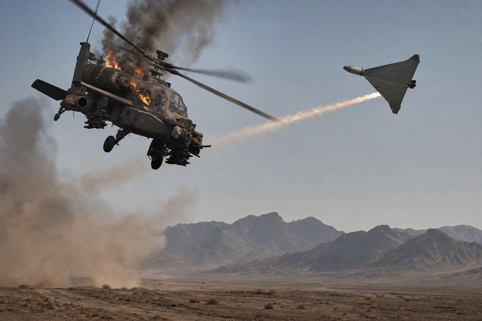 AI Generated - US Strikes Iran Sites After Shahed Drone Downs Apache