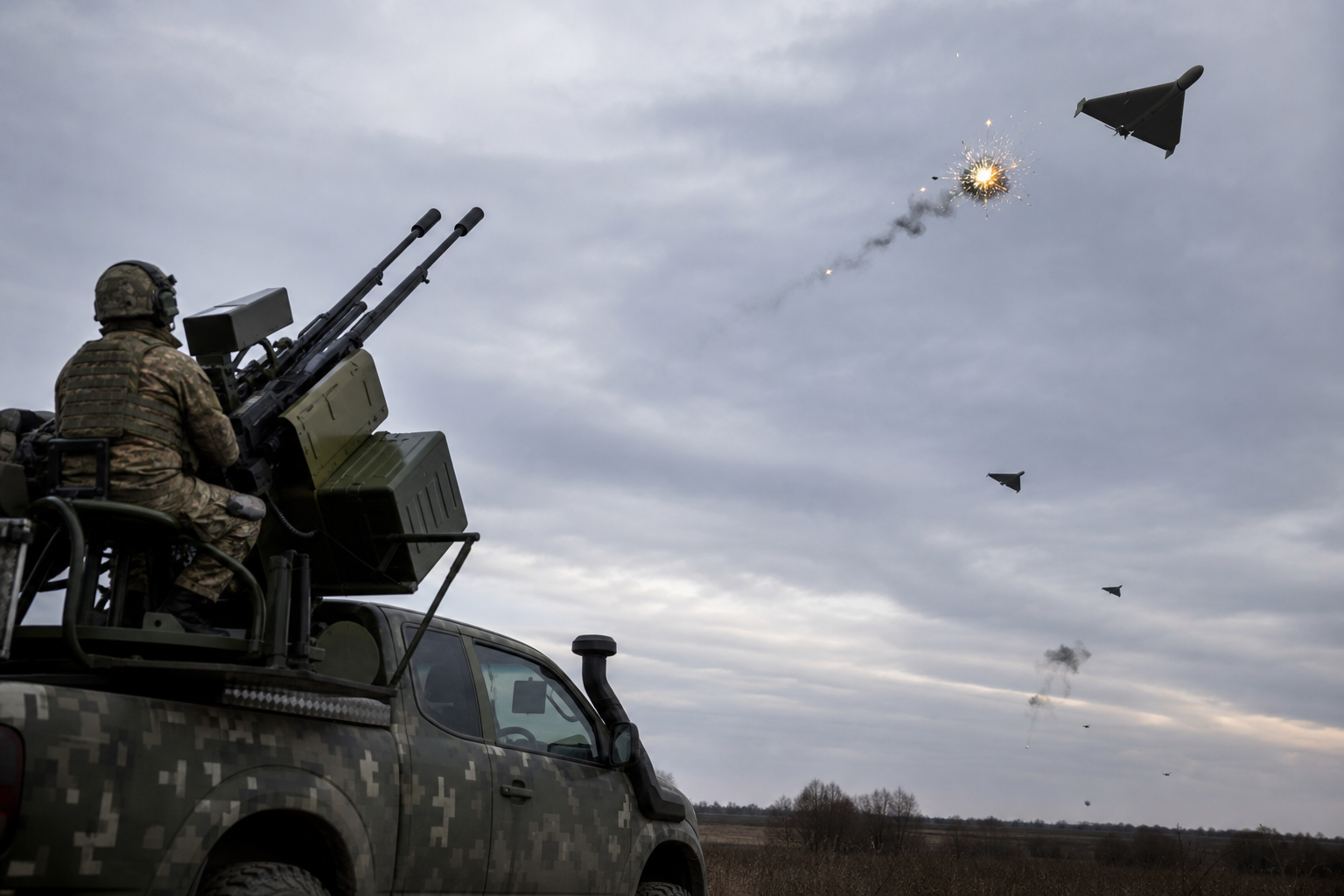 AI Generated - Ukrainian AI Drones Automate 95% Shahed Interceptions