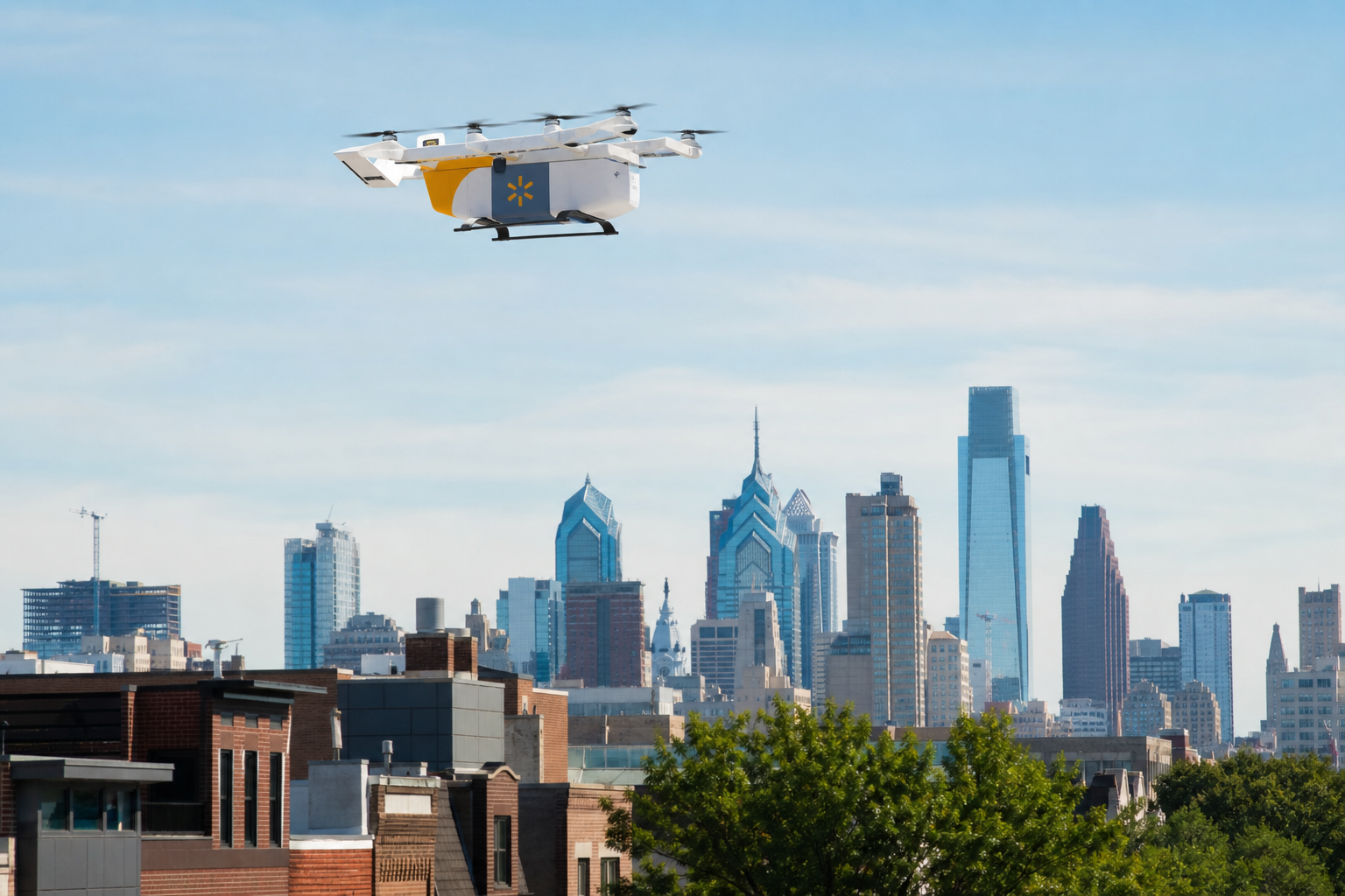 AI Generated - Walmart Wing Drone Expansion Reaches Philadelphia