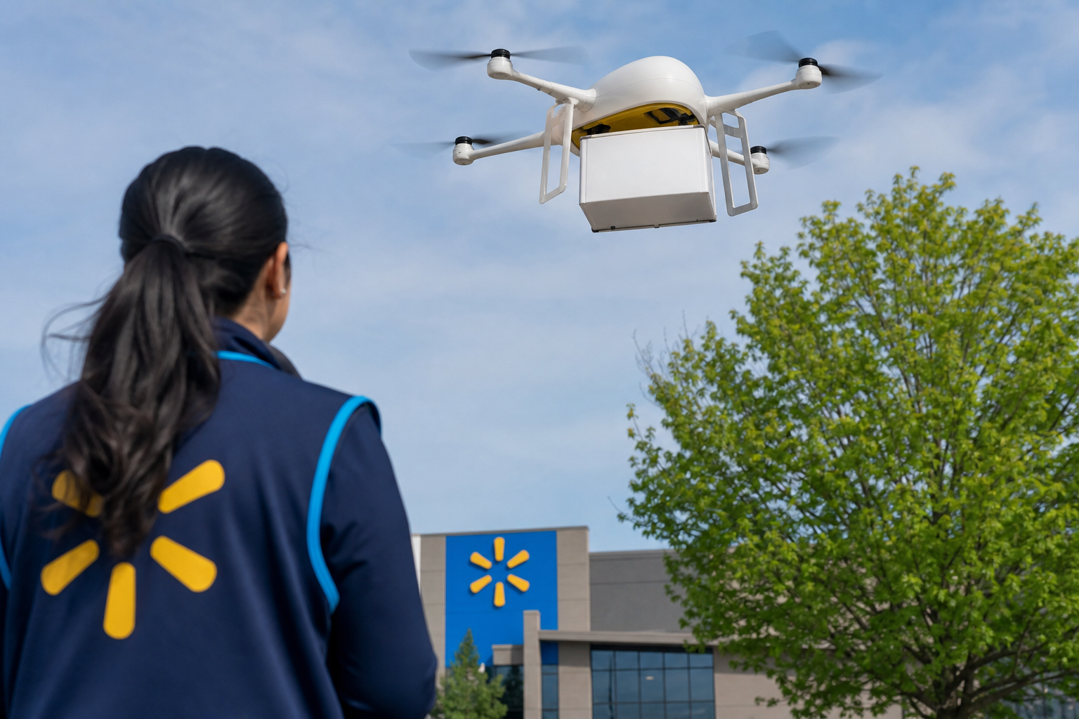 AI Generated - Walmart and Wing Expand Drone Delivery to Seven New Cities