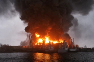 Ukraine Drones Strike Kronstadt Naval Base and Oil Depots