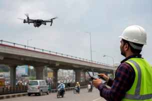 Drone Survey Begins for Etmadpur Flyover in Agra